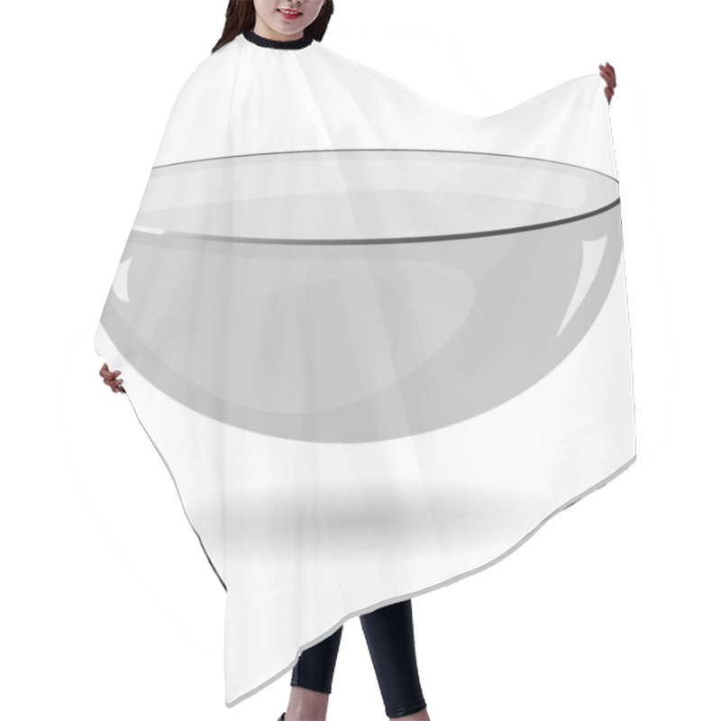 Personality  Vector Illustration Of A Metal Bowl On A White Background Hair Cutting Cape