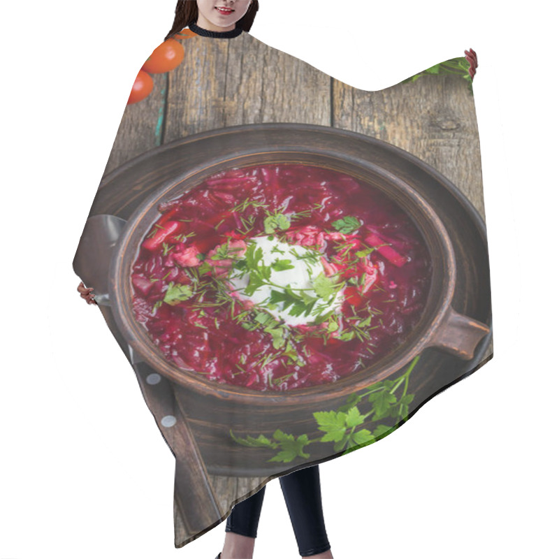 Personality  Borscht, Ukrainian And Russian  Beetroot Soup Hair Cutting Cape