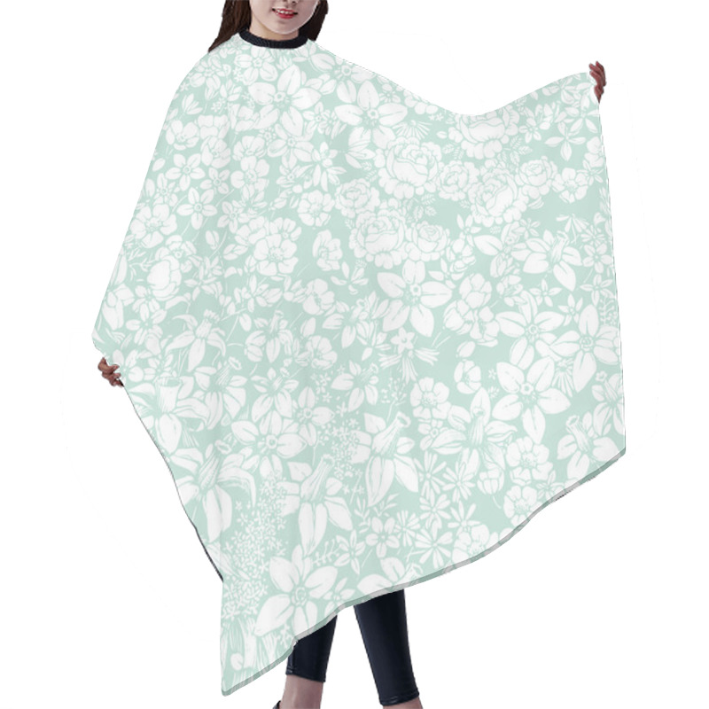 Personality  Flower Pattern Light Hair Cutting Cape