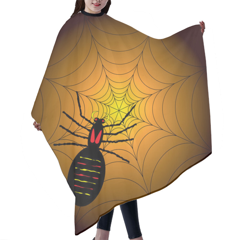 Personality  Halloween Spider Hair Cutting Cape