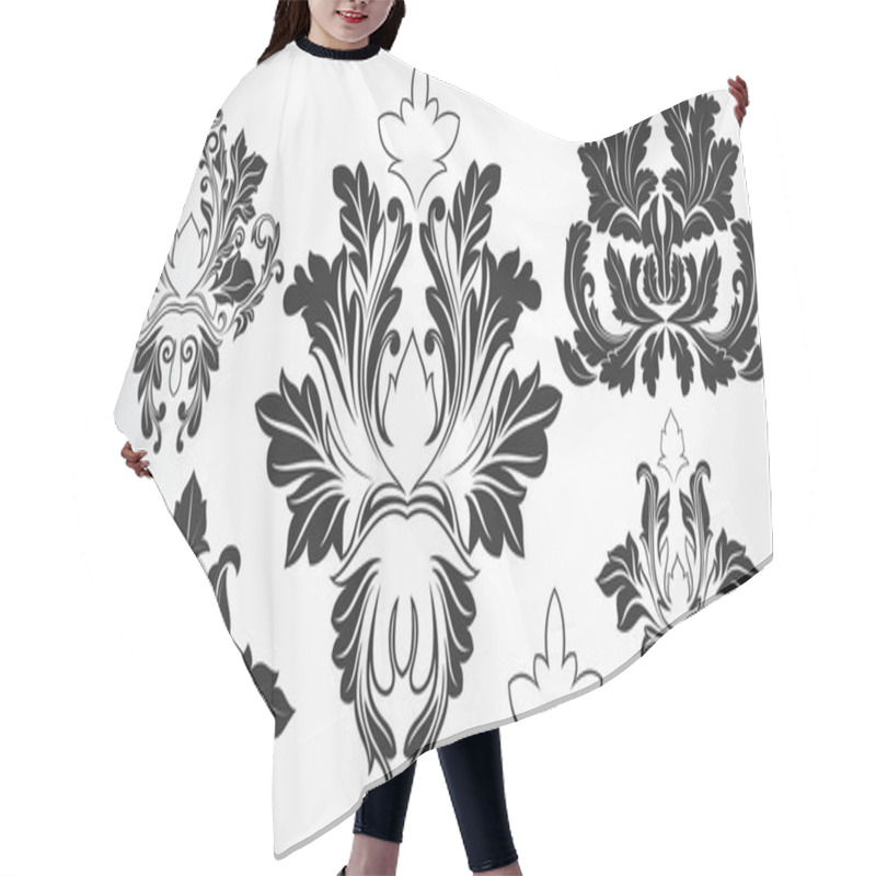 Personality  Exotic Design Damask Floral Set Hair Cutting Cape