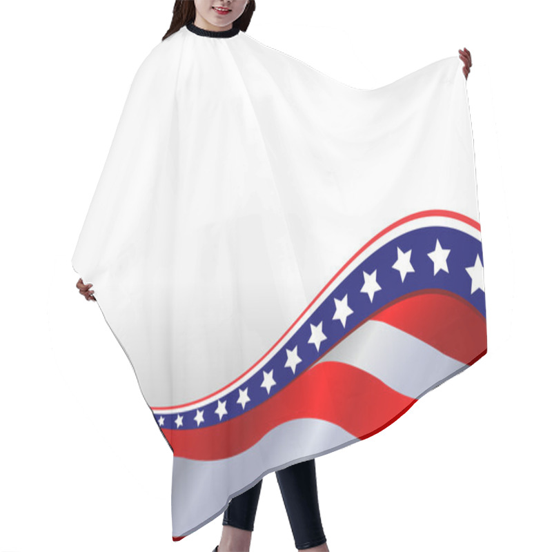 Personality  American Flag Background Hair Cutting Cape