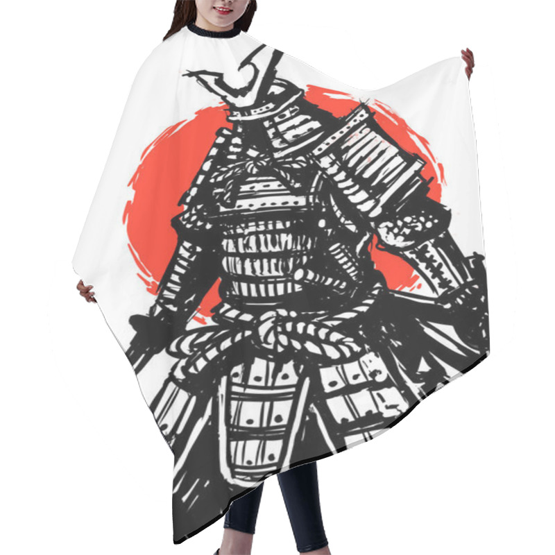 Personality  Samurai Warrior, Japanese, Illustration, Vector Graphics Hair Cutting Cape