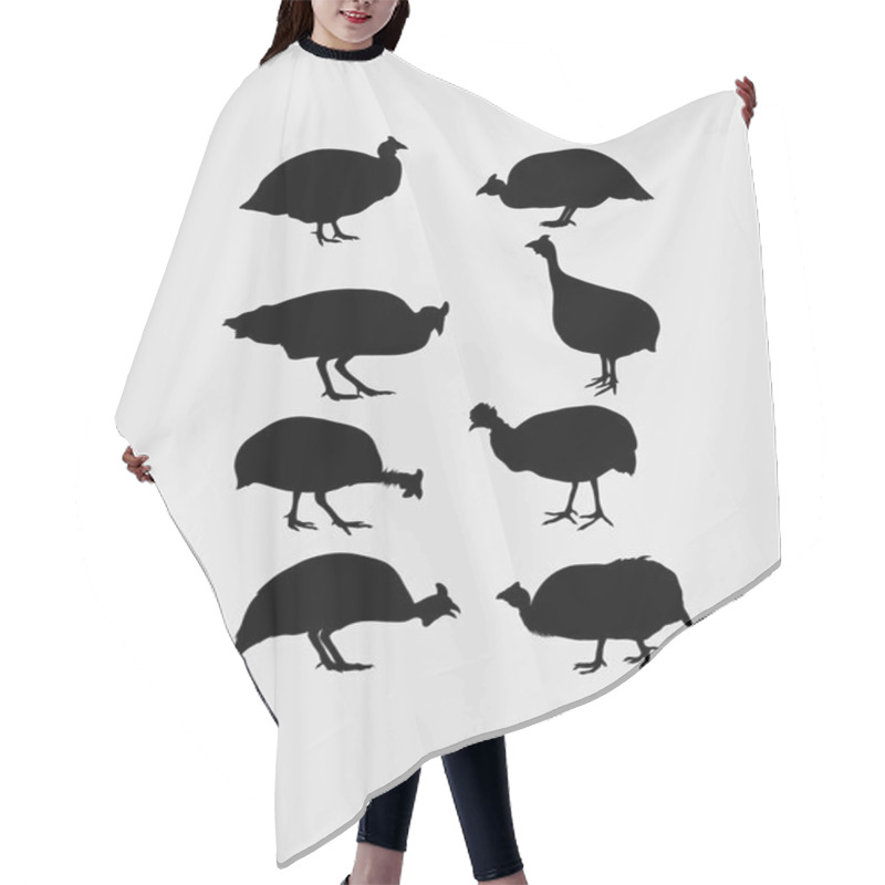 Personality  Guinea Fowl Silhouettes Hair Cutting Cape