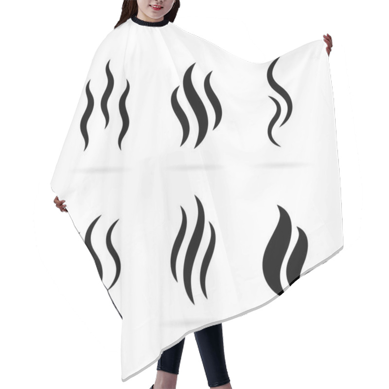 Personality  Hot Steam Vector Icon Hair Cutting Cape