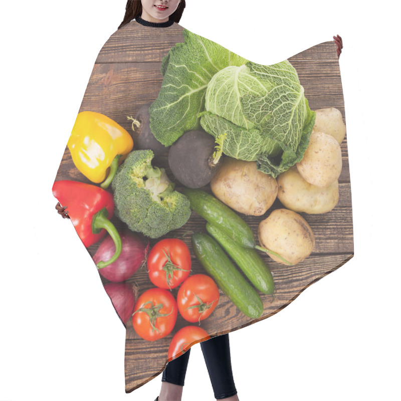 Personality  Vegetables Assortment Hair Cutting Cape