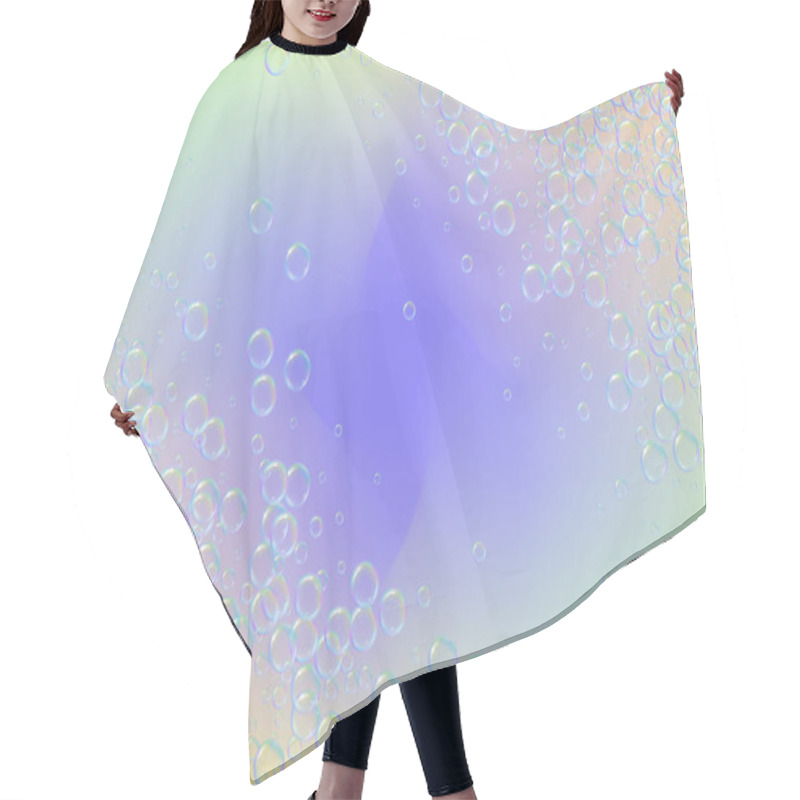 Personality  Soap Foam On Gradient Background Hair Cutting Cape