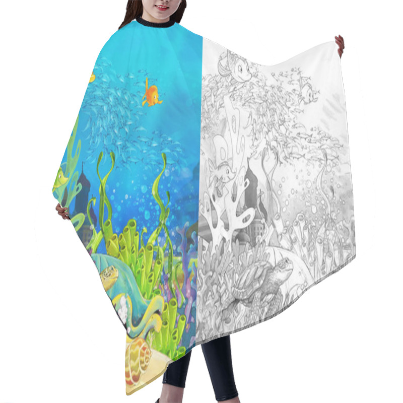 Personality  Underwater Life Hair Cutting Cape