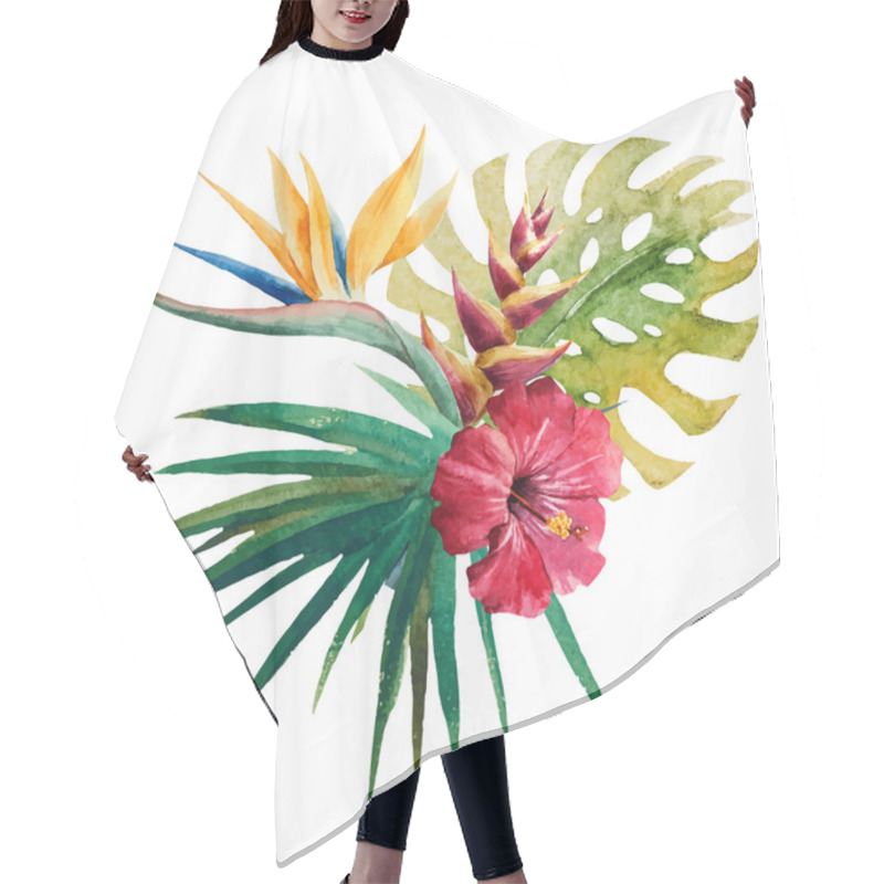 Personality  Nice Tropical Flowers Hair Cutting Cape