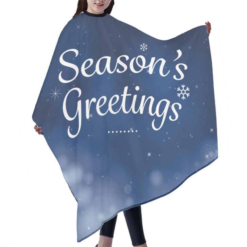 Personality  Seasons Greetings Calligraphy Card Vector Design Hair Cutting Cape