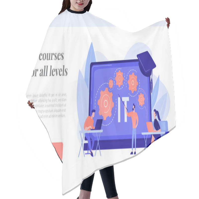 Personality  Information Technology Courses Concept Landing Page Hair Cutting Cape