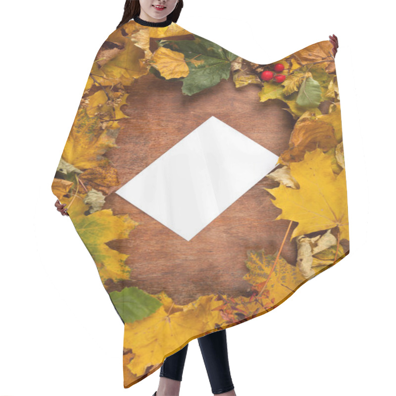 Personality  Frame Of Autumn Leaves Hair Cutting Cape