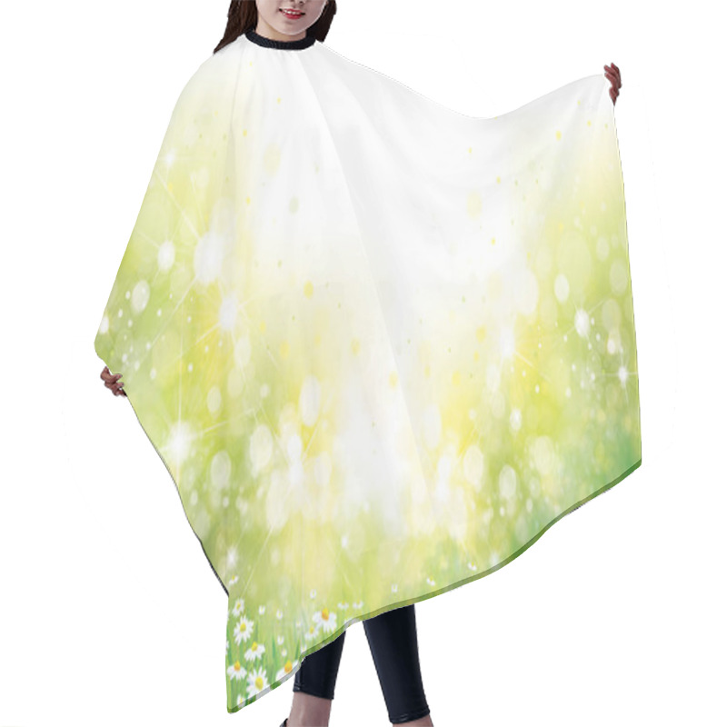 Personality  Blossoming Flowers Field Hair Cutting Cape