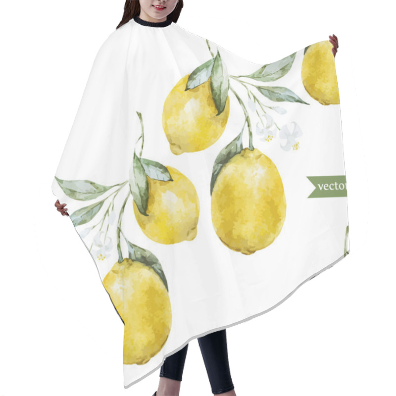 Personality  Lemon Pattern3 Hair Cutting Cape