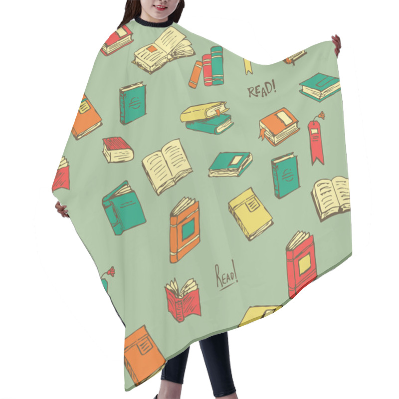 Personality  Hand-drawn Book And Accessories Icons Hair Cutting Cape