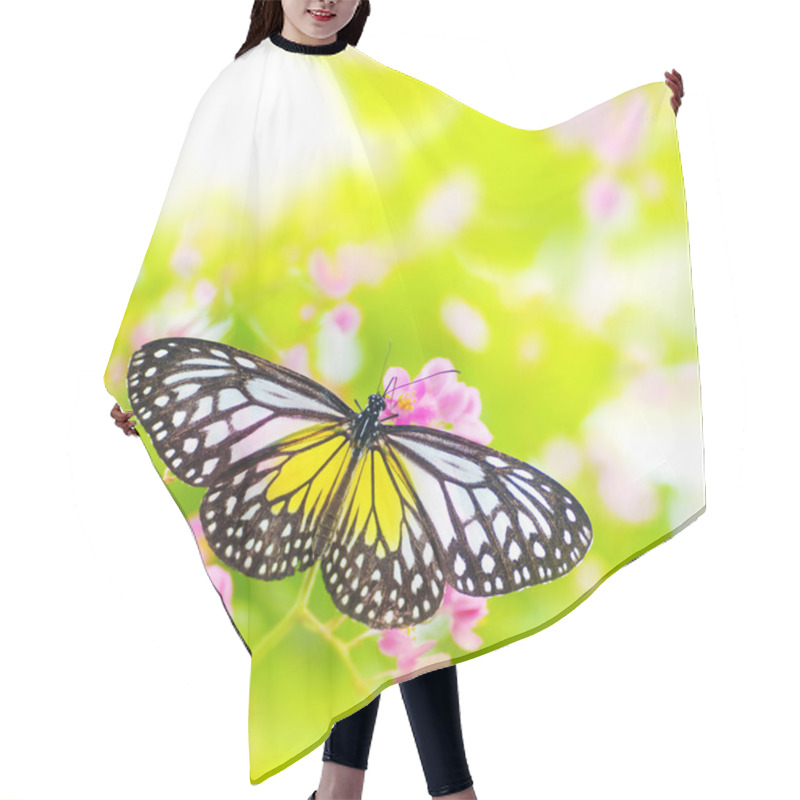 Personality  Butterfly On Flower Hair Cutting Cape