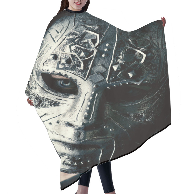 Personality  Iron Mask Hair Cutting Cape