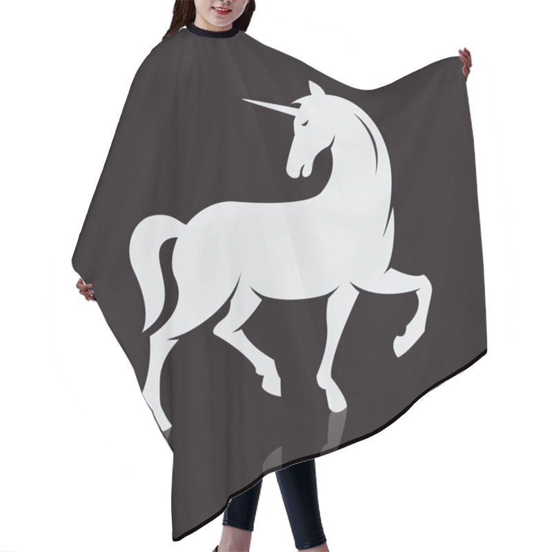 Personality  Vector Image Of An Unicorns Hair Cutting Cape