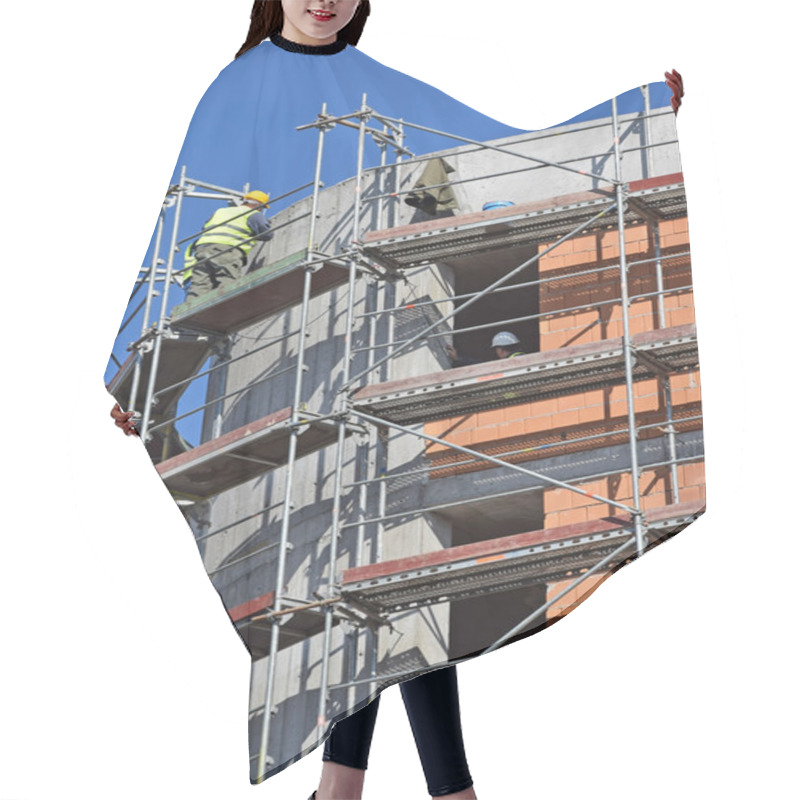 Personality  Construction Of A New Building Hair Cutting Cape