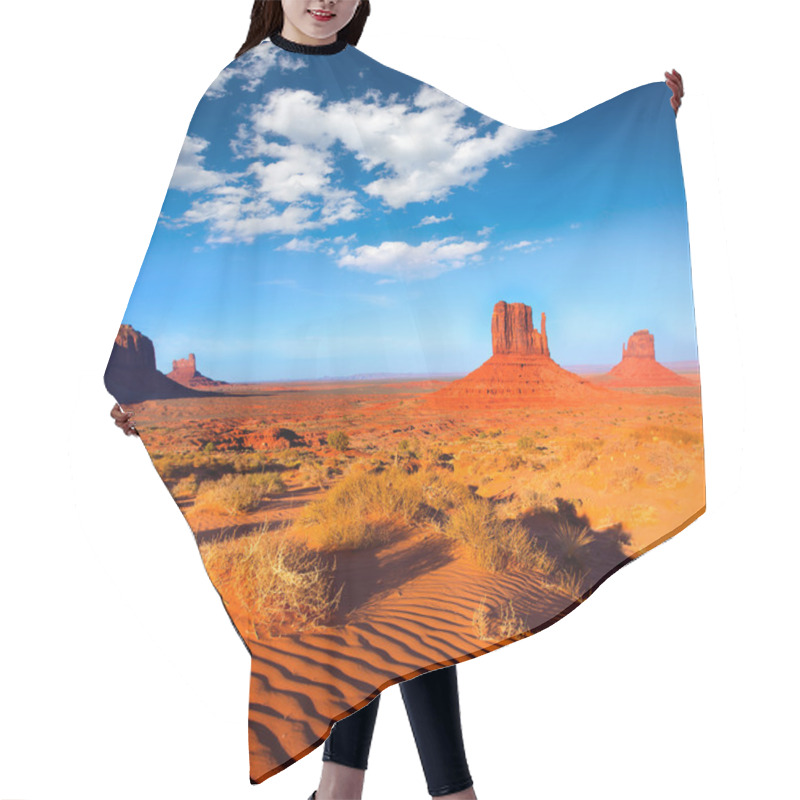 Personality  Monument Valley West And East Mittens Butte Utah Hair Cutting Cape