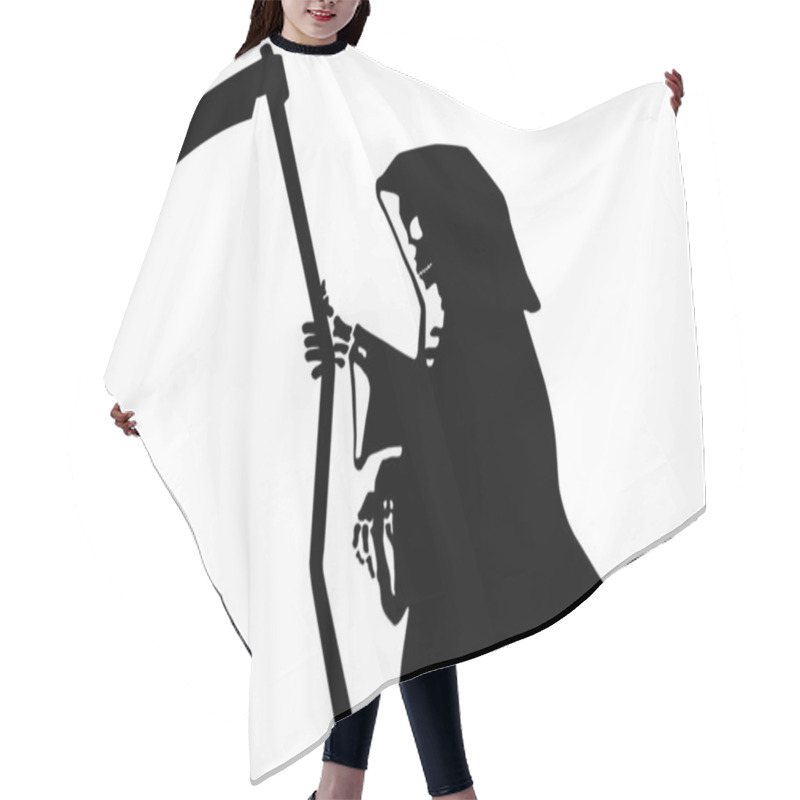 Personality  Death Black Stencil Hair Cutting Cape