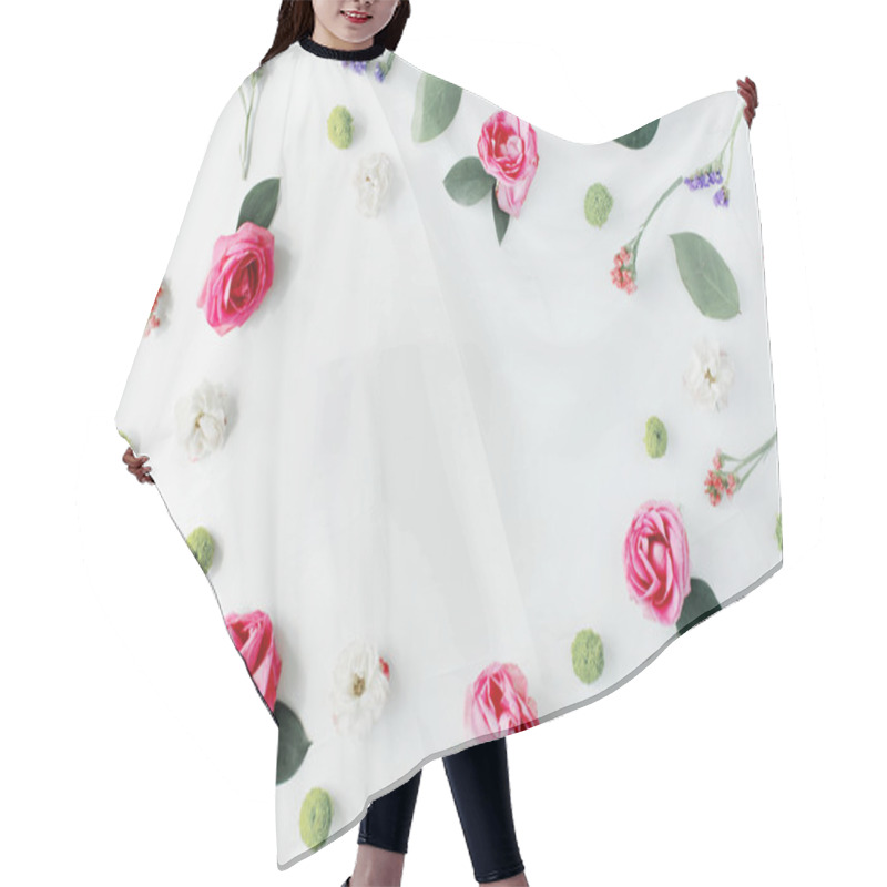 Personality  Tender Roses Round Frame Hair Cutting Cape