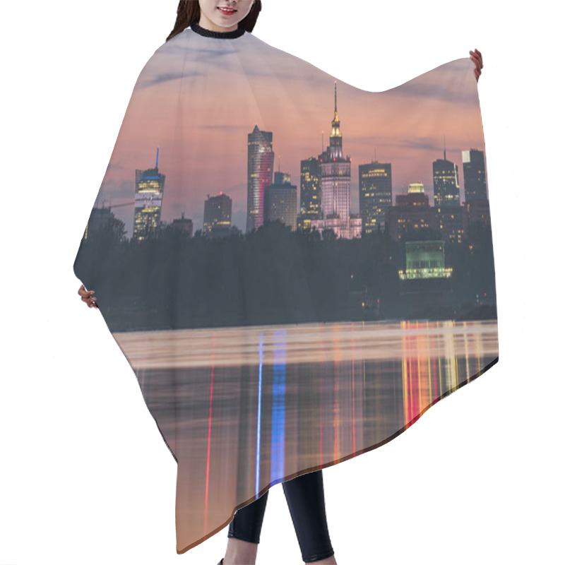 Personality  Sunset Over Warsaw City  Hair Cutting Cape