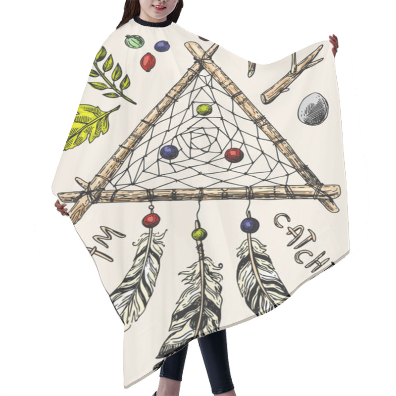 Personality  Illustration Of Dreamcatcher Hair Cutting Cape