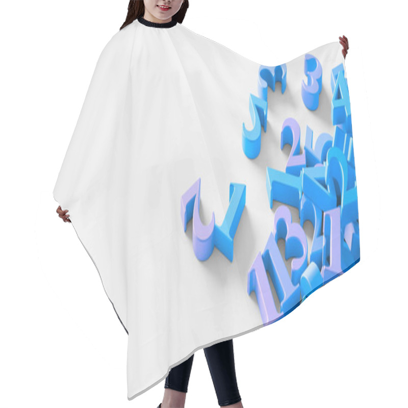 Personality  3d Blue Mathematics Numbers Background Hair Cutting Cape