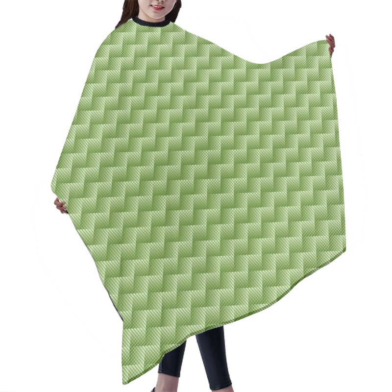 Personality  Green Seamless Checkered Pattern Hair Cutting Cape