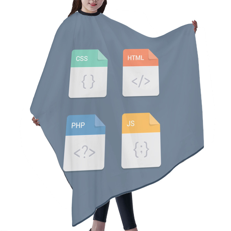 Personality  Web Development File Format Flat Icon Set Hair Cutting Cape