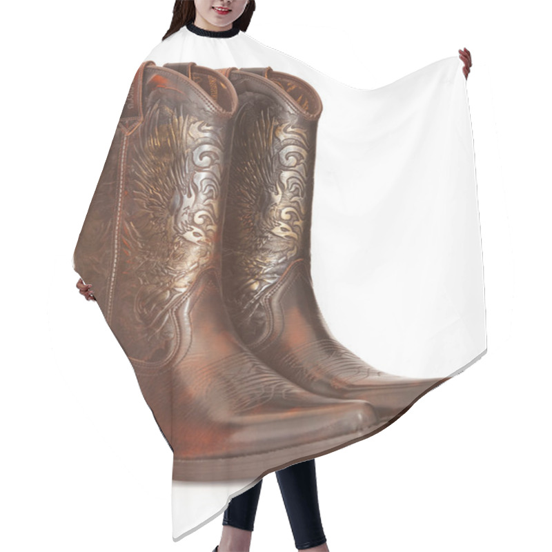 Personality  Cowboy Boots Hair Cutting Cape