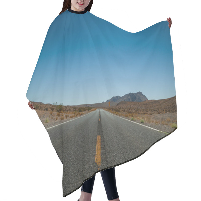 Personality  Desert Road Highway In Death Valley National Park Hair Cutting Cape