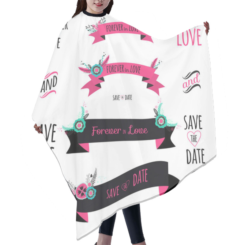 Personality  Romantic Collection With Greeting Labels Hair Cutting Cape