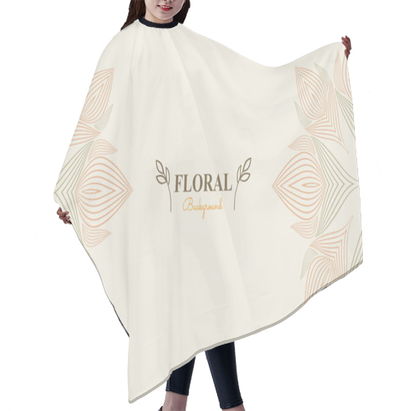 Personality  Natural Floral Background With Abstract Natural Shape, Leaf And Floral Ornament In Soft Color Style Hair Cutting Cape