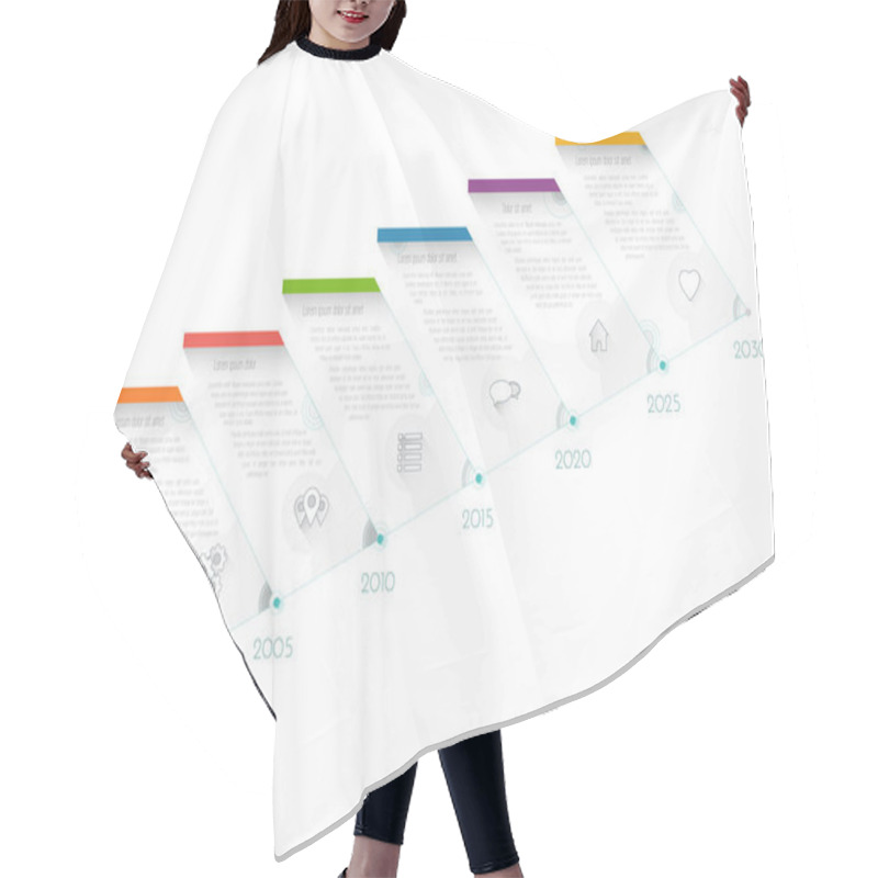 Personality  Modern Timeline Infographics Growth, Workflow Or Process Diagram Hair Cutting Cape