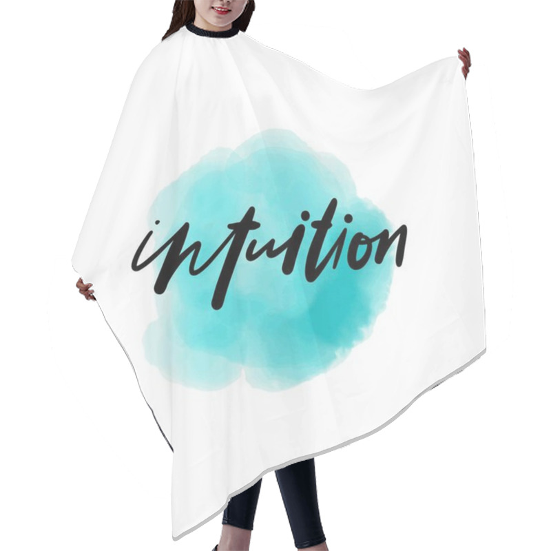 Personality  Intuition Hand Drawn Lettering Hair Cutting Cape