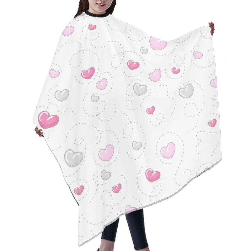 Personality  Cute Hearts Pattern Hair Cutting Cape