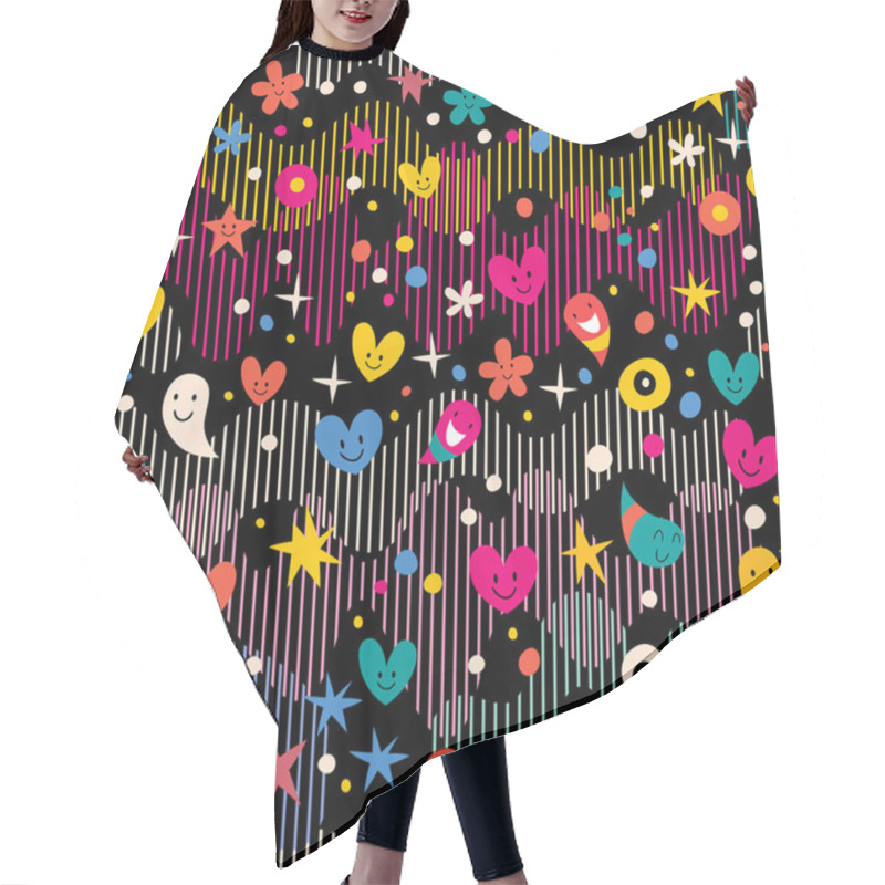 Personality  Happy Party Pattern Hair Cutting Cape