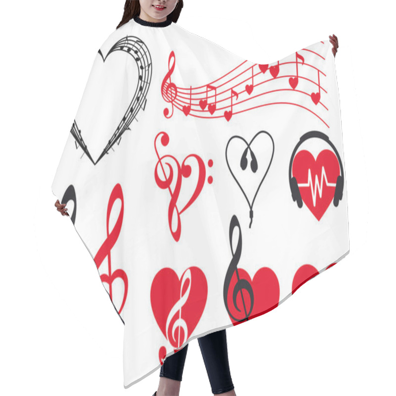 Personality  Music Hearts, Vector Hair Cutting Cape