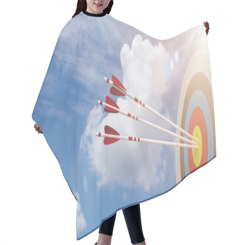 Personality  Target Bullseye Blue Sky Hair Cutting Cape