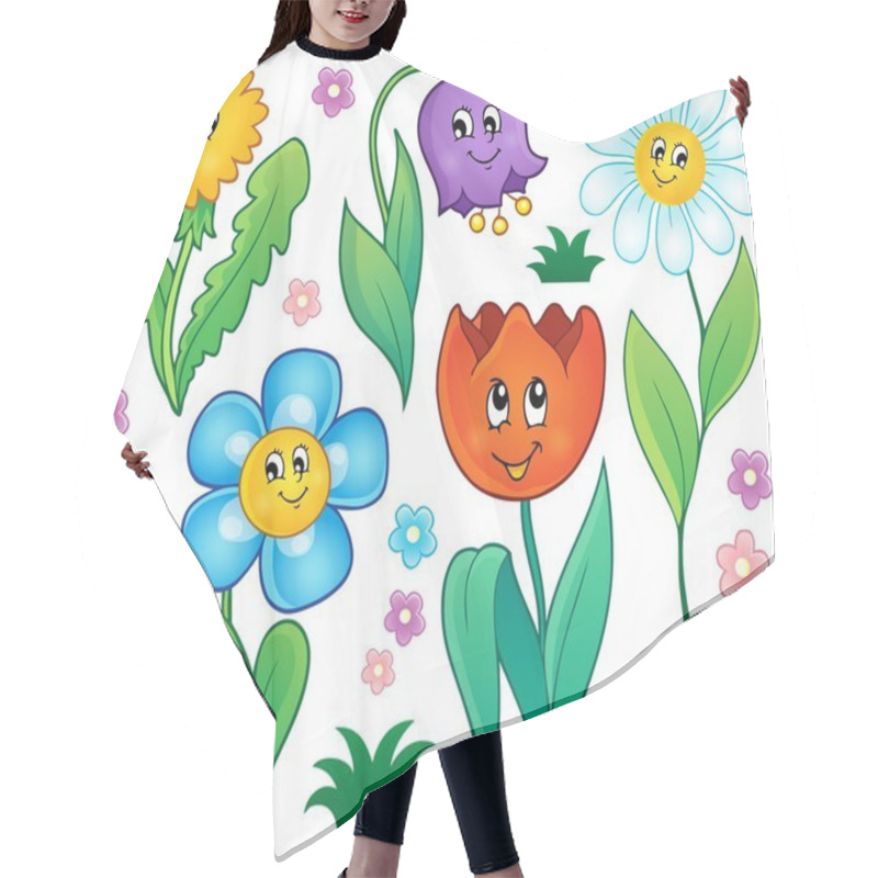 Personality  Cartoon Flowers Collection 4 Hair Cutting Cape