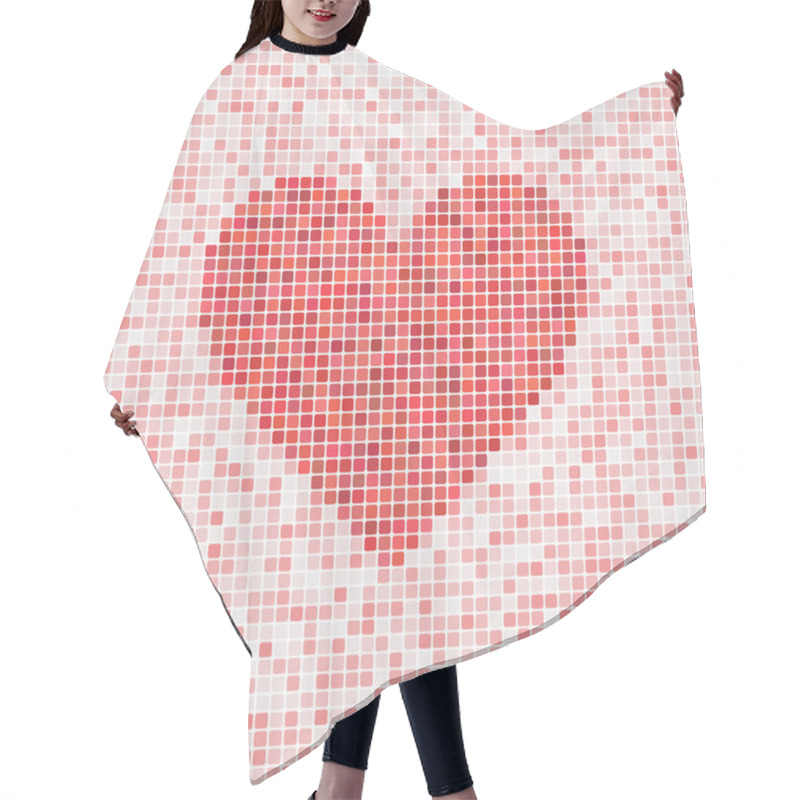 Personality  Heart Vector Mosaic Hair Cutting Cape