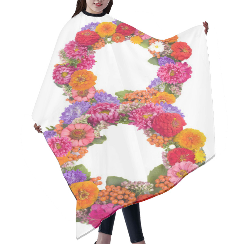 Personality  Number 8 Made From Flowers Hair Cutting Cape