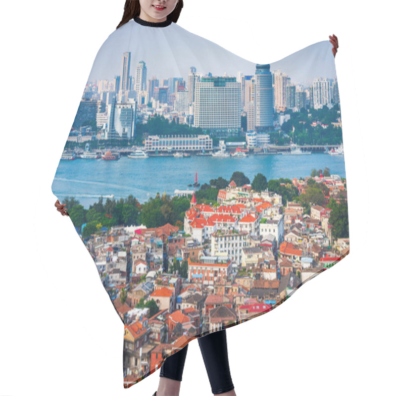 Personality  Xiamen, China City Skyline From Gulangyu Island. Hair Cutting Cape