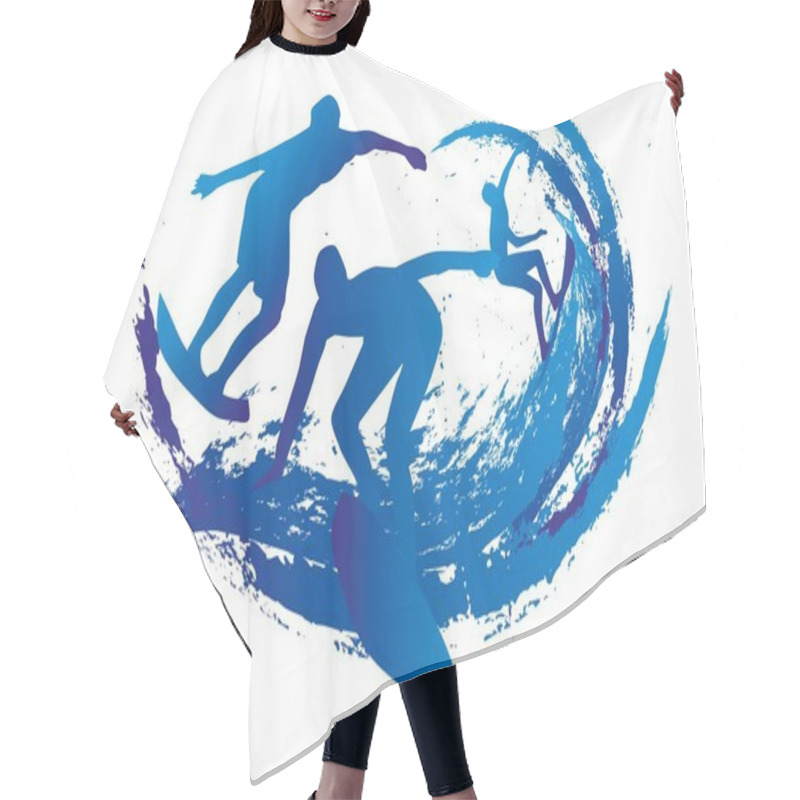 Personality  Pacific Surfer Vector Graphic Design Hair Cutting Cape