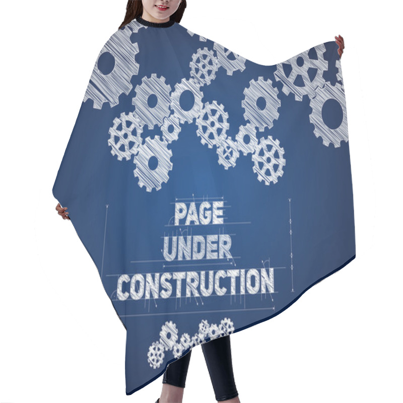 Personality  Page Under Construction Concept Hair Cutting Cape