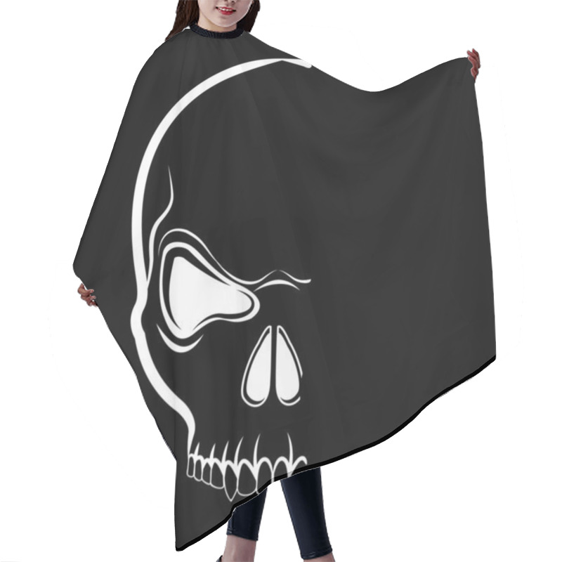 Personality  Vector Skull In Shadow Hair Cutting Cape