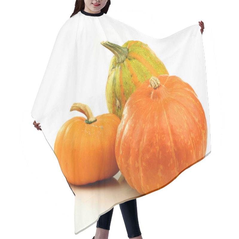 Personality  Orange And Striped Ornamental Pumpkins Hair Cutting Cape