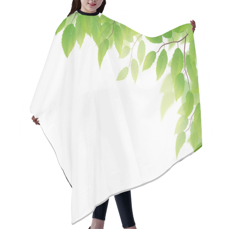 Personality  Green Leaves Hair Cutting Cape